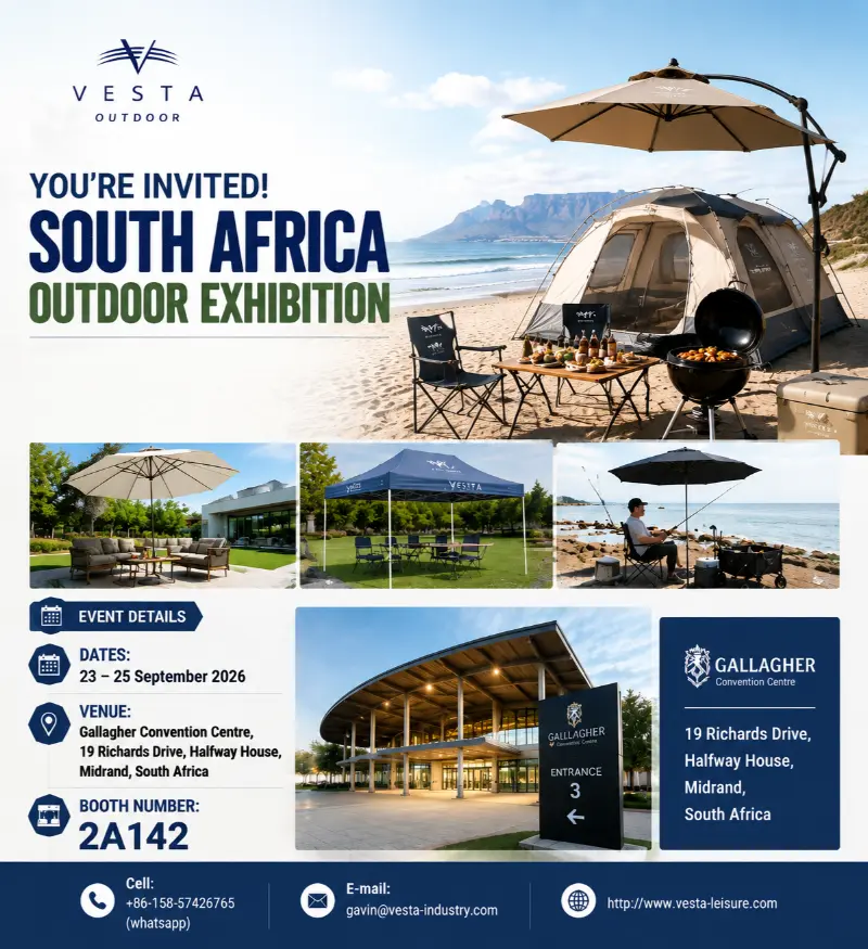 VESTA OUTDOOR تعرض حلولًا مبتكرة للحياة الخارجية في معرض العلامة التجارية الصينية بجنوب إفريقيا 2026